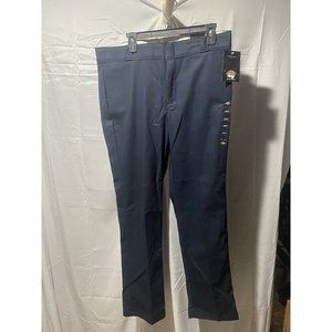 Dickies Chino Pants 776F Slim Straight Blue Womens Size 14 Reg NEW